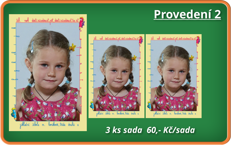 Provedení 2  3 ks sada  60,- Kč/sada